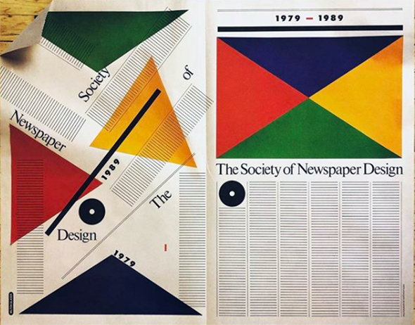 Abstract poster for Society of Newspaper Designer